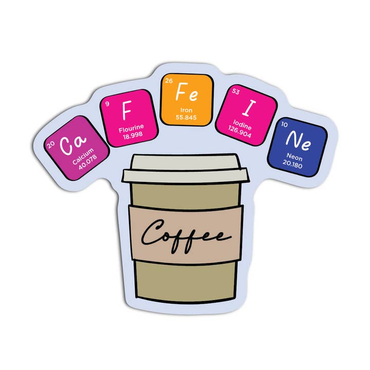 Tabela Periódica Adesivo Texturizado em Vinil de Café por atacado de Girls Printing House