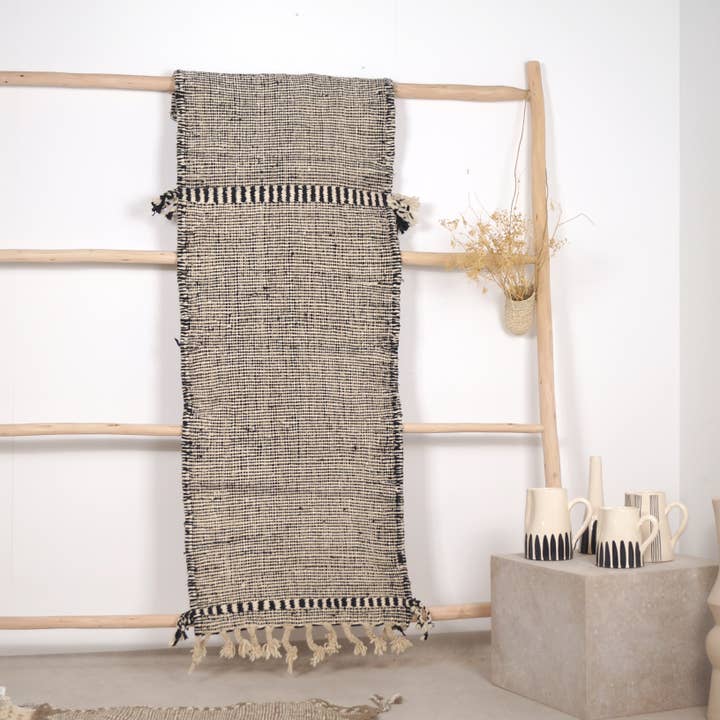 Zanafi hallway rug 296 x 68cm - Black for wholesale by Bohome Living