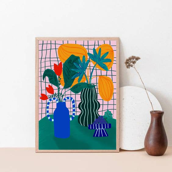 Teresa Rego - Wholesale Art Print - Grapes and Leaves Fine ARt Print1