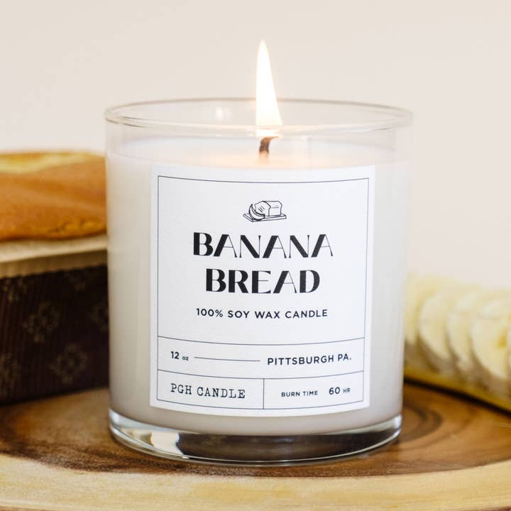 Banana Bread (small/12 oz) for wholesale by PGH Candle