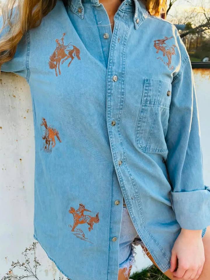 Cowboy Button Up for wholesale by KickapooEmbroidery