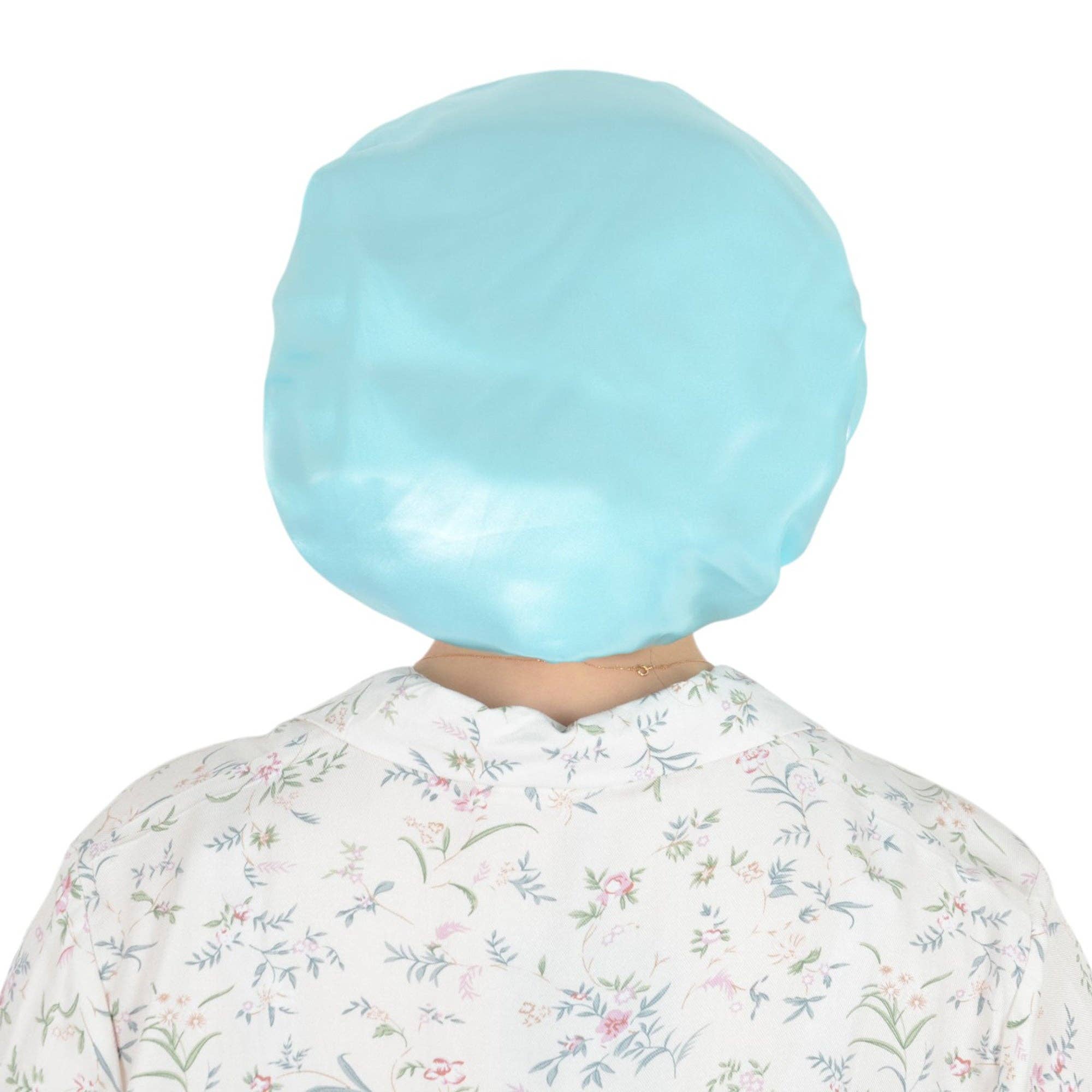 AK Brand – Engroshandel Nathue – til kvinder – Satin sovekalot med dobbelt lag og flæsekantet silkehat18