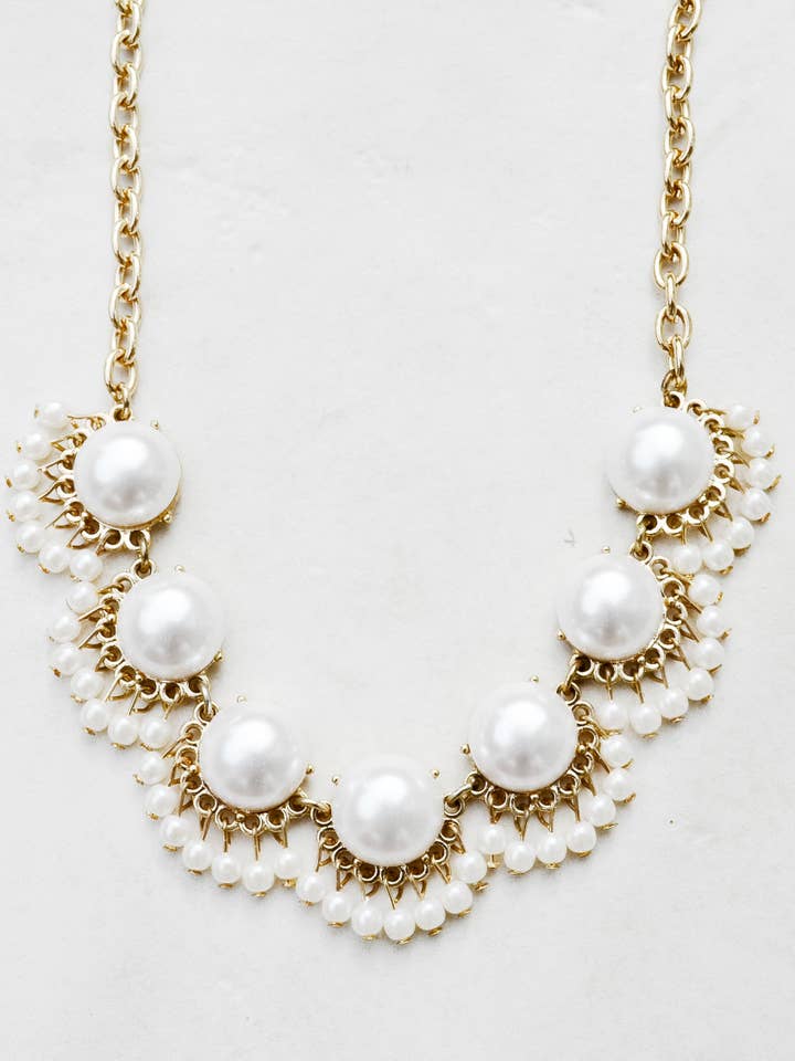 Collana alla moda con colletto di perle per la vendita all'ingrosso da parte di The Jewelry Bx