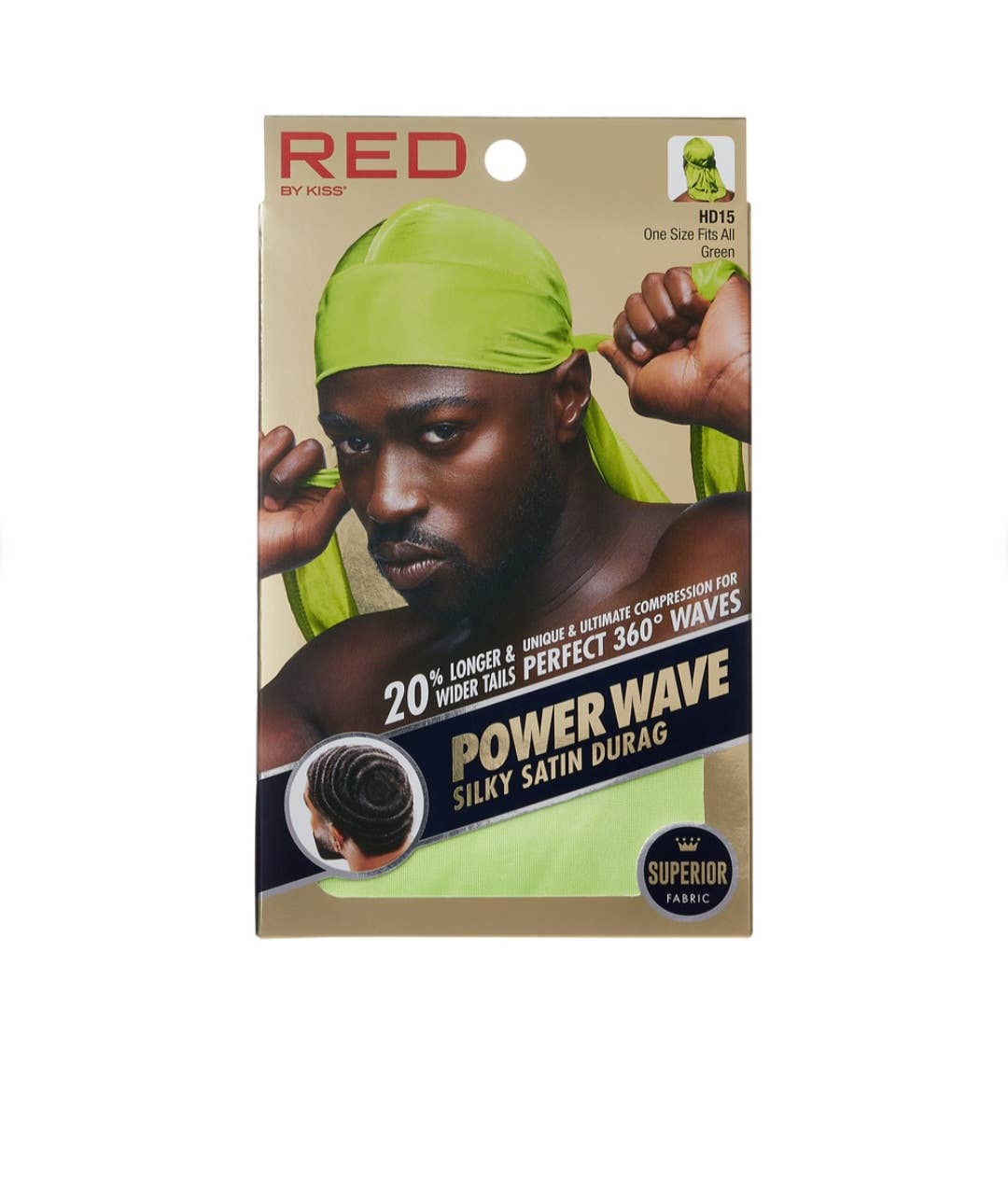 Majestic Wholesale – Engroshandel Durag/Wave-kasket - Unisex – KISS RØD Silke Durag til 360 Waves – Ekstra Lang – 12STK3