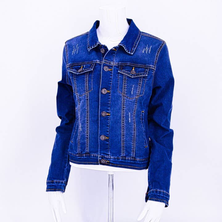 My Little Maria - Wholesale Denim Jacket - Women's - Hand Embroidered Denim Jacket - Wildflower3