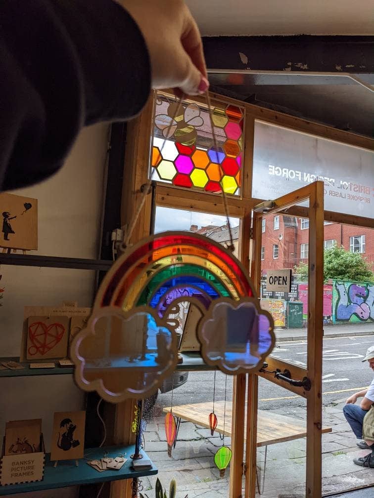 Bristol Design Forge Ltd – wholesale Suncatcher – Rainbow Stained Glass Window Hanging Pride LGBTQ+5