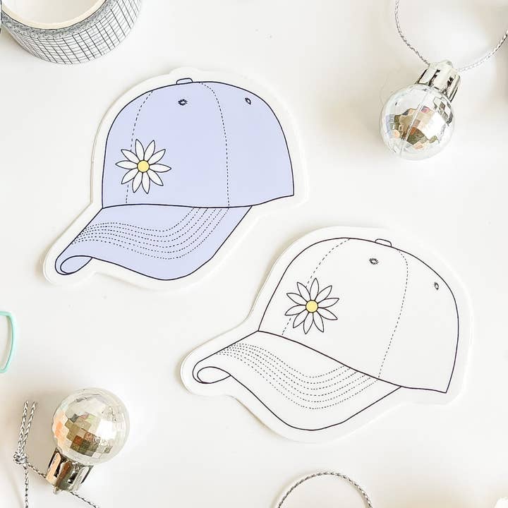 Daisy Flower Hat Sticker for wholesale by BambooByTundra