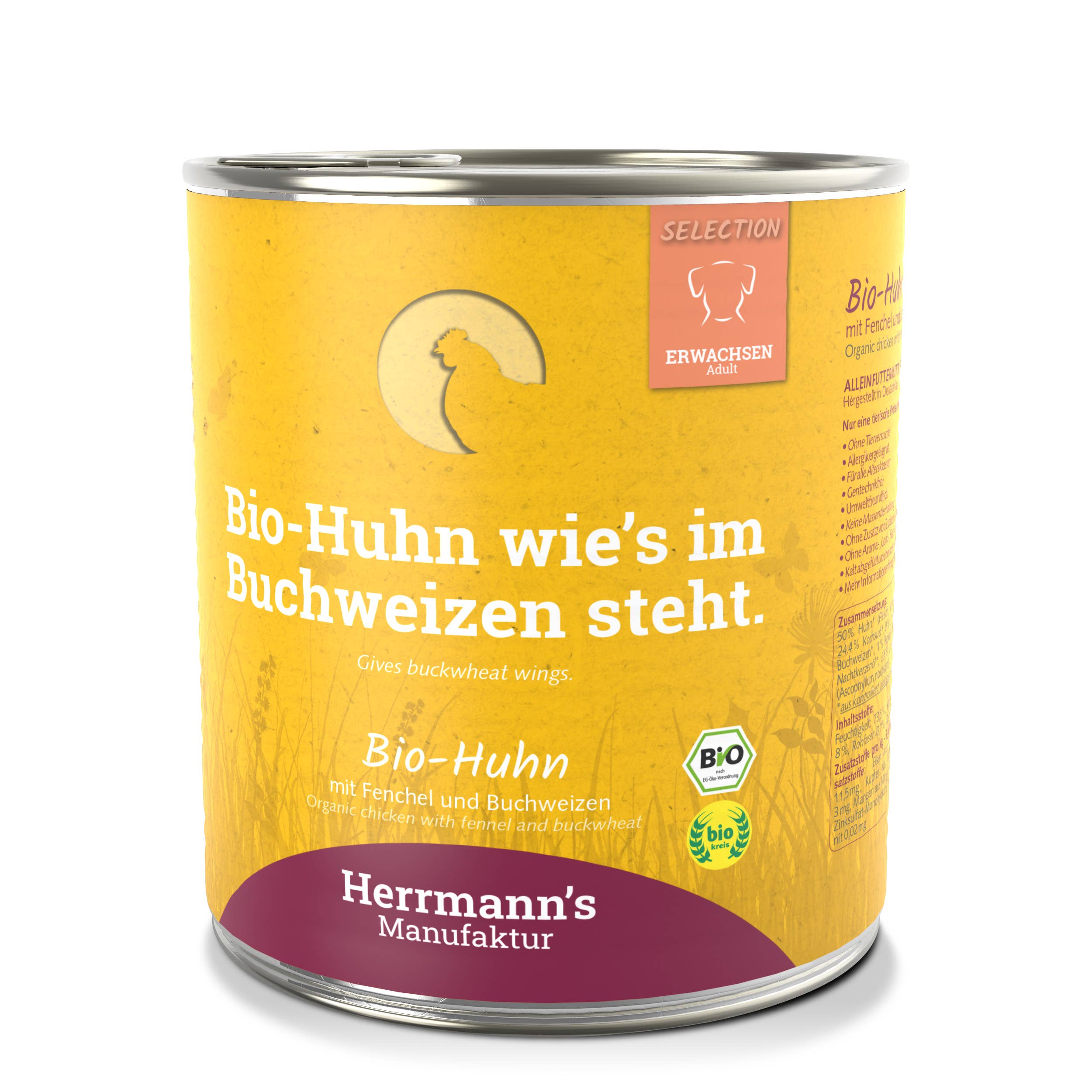 Finest Petfoods - Wholesale Pet Food - Dog - Herrmanns BIO ADULT Chicken 800 gr.0