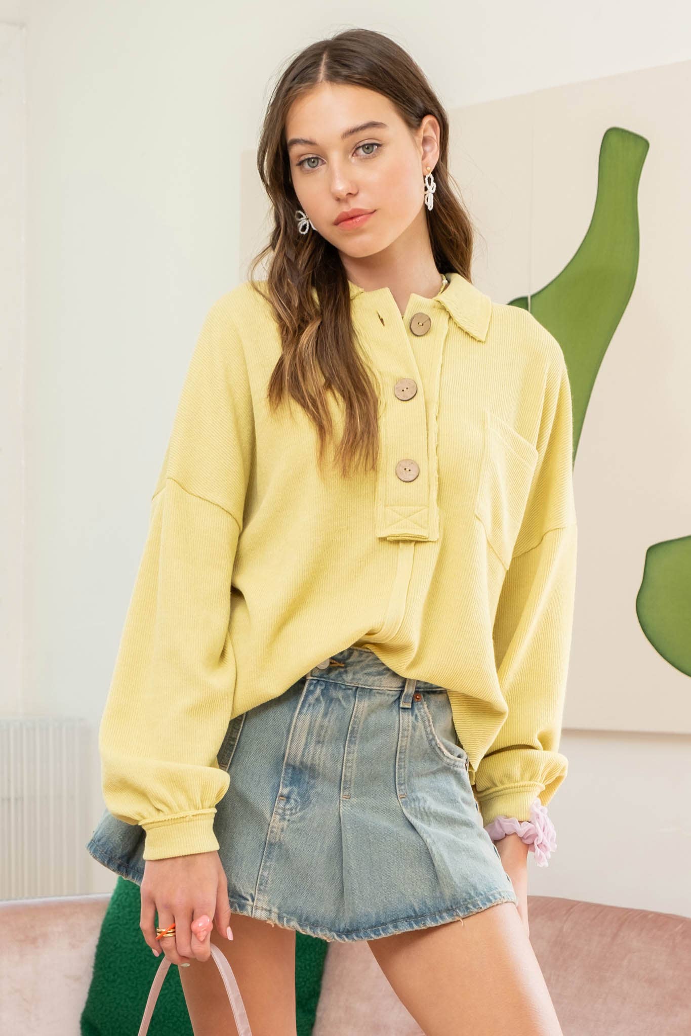 Blu Pepper - Venta al por mayor Jersey corto de punto - Mujer - TOP DE PUNTO CON CUELLO Y BORDES CRUDOS31