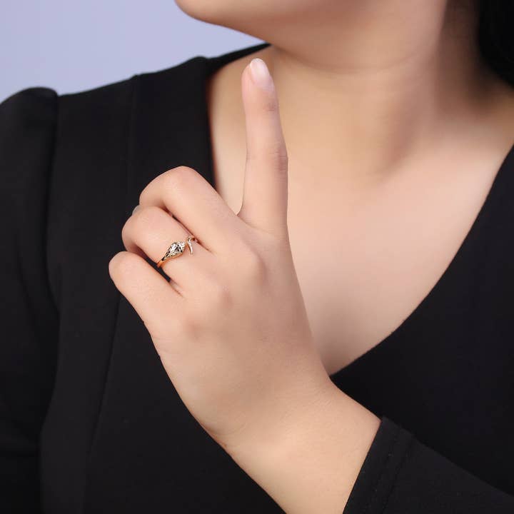 Aim Eternal - Wholesale Band/Stacked Ring - 18k Gold Filled Dainty Snake Ring,Gold Snake Wrap Ring,Layer2