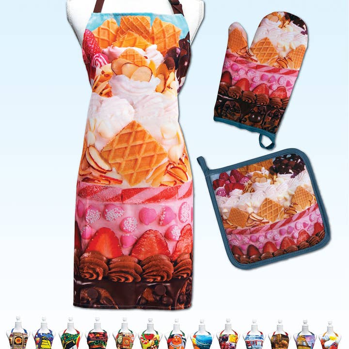 Ensemble de tablier « Cerise sur le gâteau » pour la vente par Springbok Puzzle