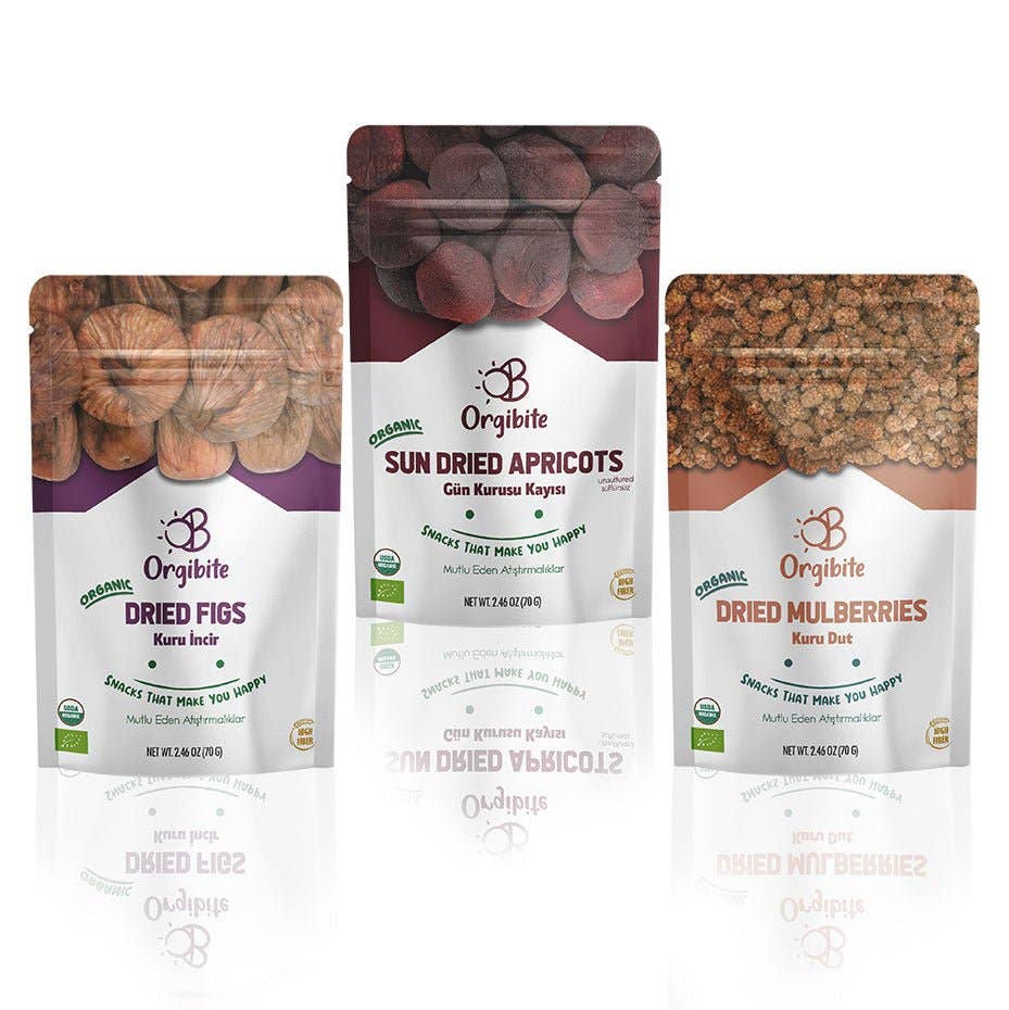 Aladdin - Wholesale Dried/Dehydrated Fruit - Orgibite | 3 Sets Organic (Sun-Dried Apricots, Organic Dried Figs,Organic Dried Mulberries)0