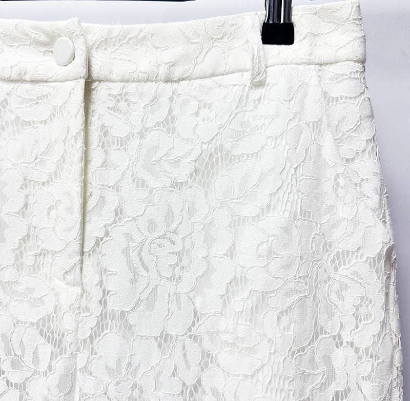 Productseeker – Großhandel Set aus Oberteil und Hose (NICHT Loungewear) – Damen – 30Y Eleganter Spitzenanzug: Schicker Blazer & Slim Fit gerade Hose Set10