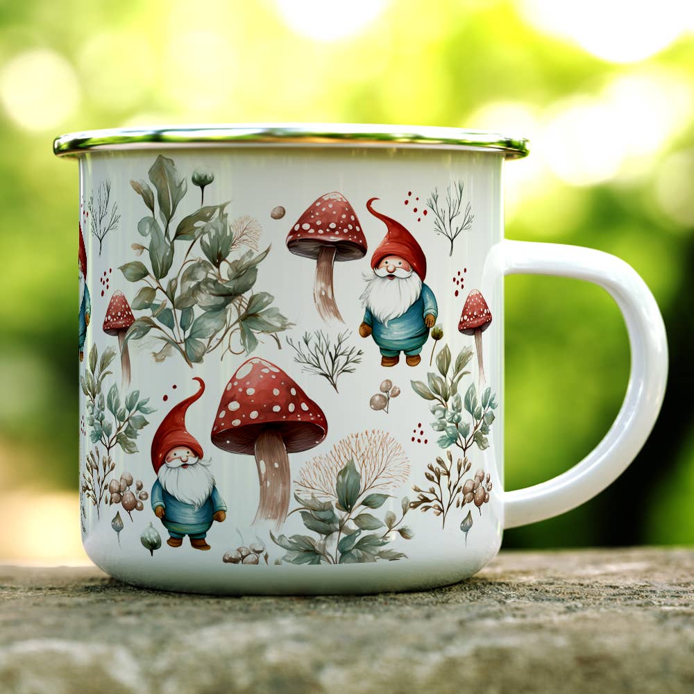 Loftipop - Vente Tasse à café - Tasse de camping Cottagecore Woodland Mushroom Gnome, cadeaux de vacances1