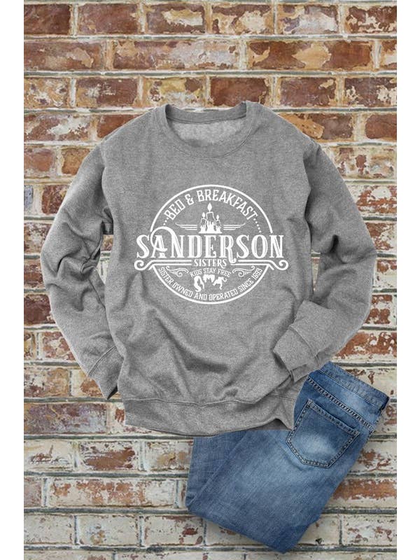Top Avenue - Wholesale Graphic Sweatshirt - Women's - Bed & Breakfast Sanderson Sisters, Halloween, Unisex Crewneck Fleece Sweatshirts6