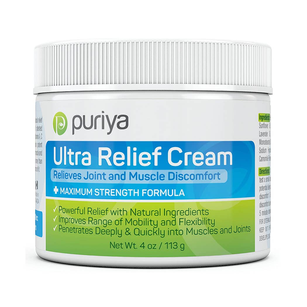 Puriya Skincare - Wholesale Pain Relief Spray/Cream - Puriya Ultra Relief Cream with Natural Menthol