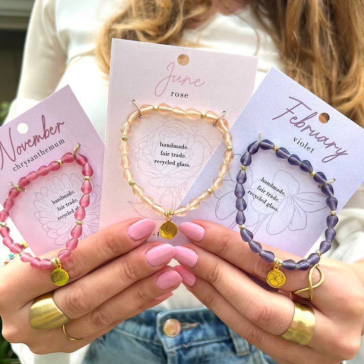 WorldFinds - Wholesale Charm/Dangle Bracelet - June • Birth Flower Bracelet5