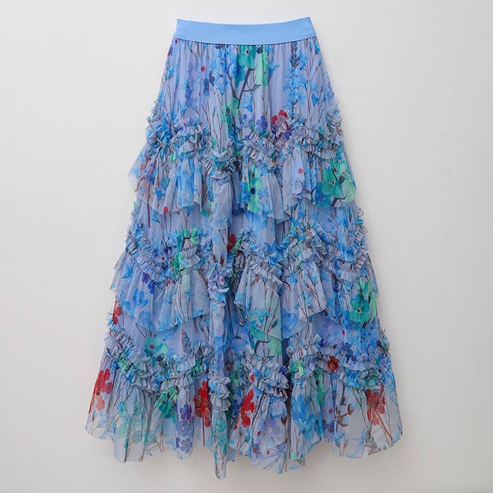 LAYERING TULLE SKIRTS WITH FLORAL PRINTS_CWBLS0400 for wholesale by ACCITY