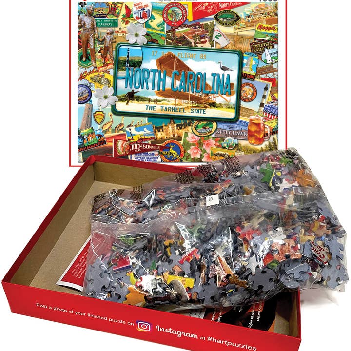 Hart Puzzles - Wholesale Puzzle - Adult - North Carolina by Kate Ward Thacker2