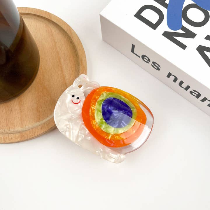 TheDivaSoap - Wholesale Hair Clip - Women's - Cute Colorful Snail Hair Clip, Acetate Claw Clip
