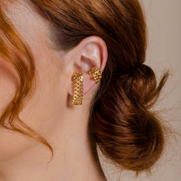 Lines Ear Cuff Goud voor wholesale door House12