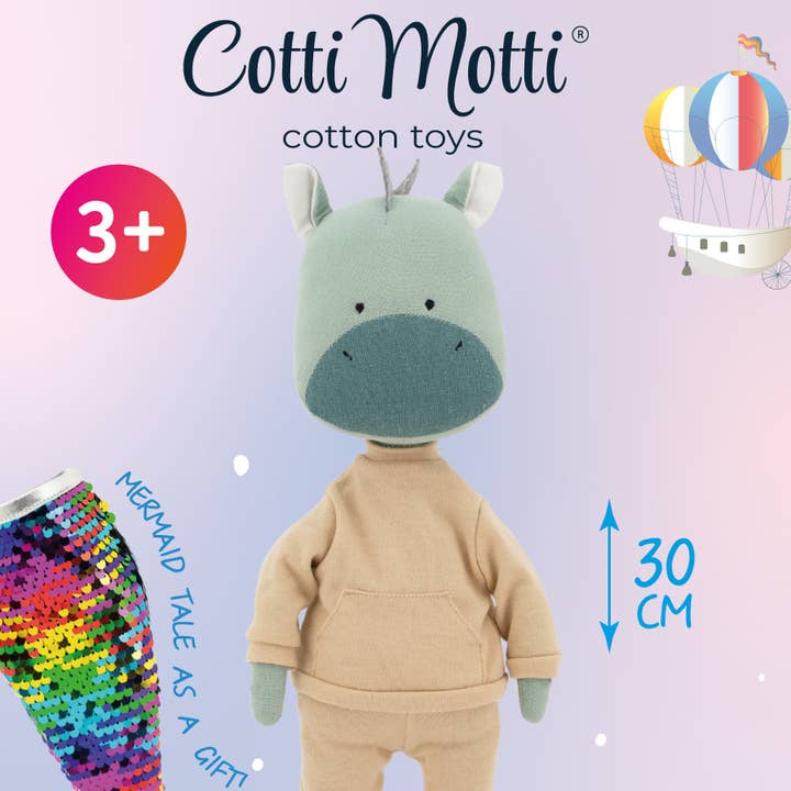 GIFT SET: Andy the Dragon Plush + Mermaid Tail for wholesale by Orange Toys