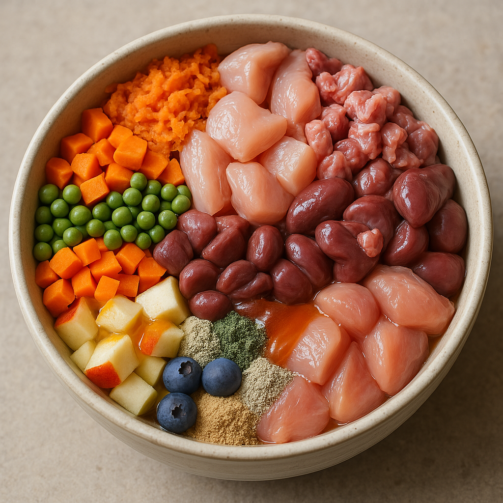 PAMICO - Wholesale Pet Food - Dog - Dog Bowl Chicken with Carrots, Pumpkin & Blueberries - Air-Dried Dry Menu1