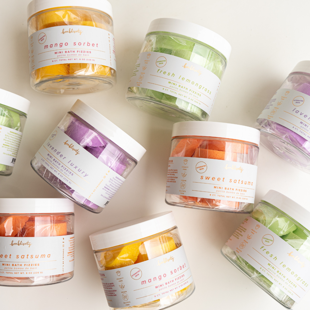 Bonblissity - Wholesale Bath Bomb/Fizz - Mini Multi-Use Bombs (8 pc) - Lavender Luxury (MSRP $18) (3 units)1