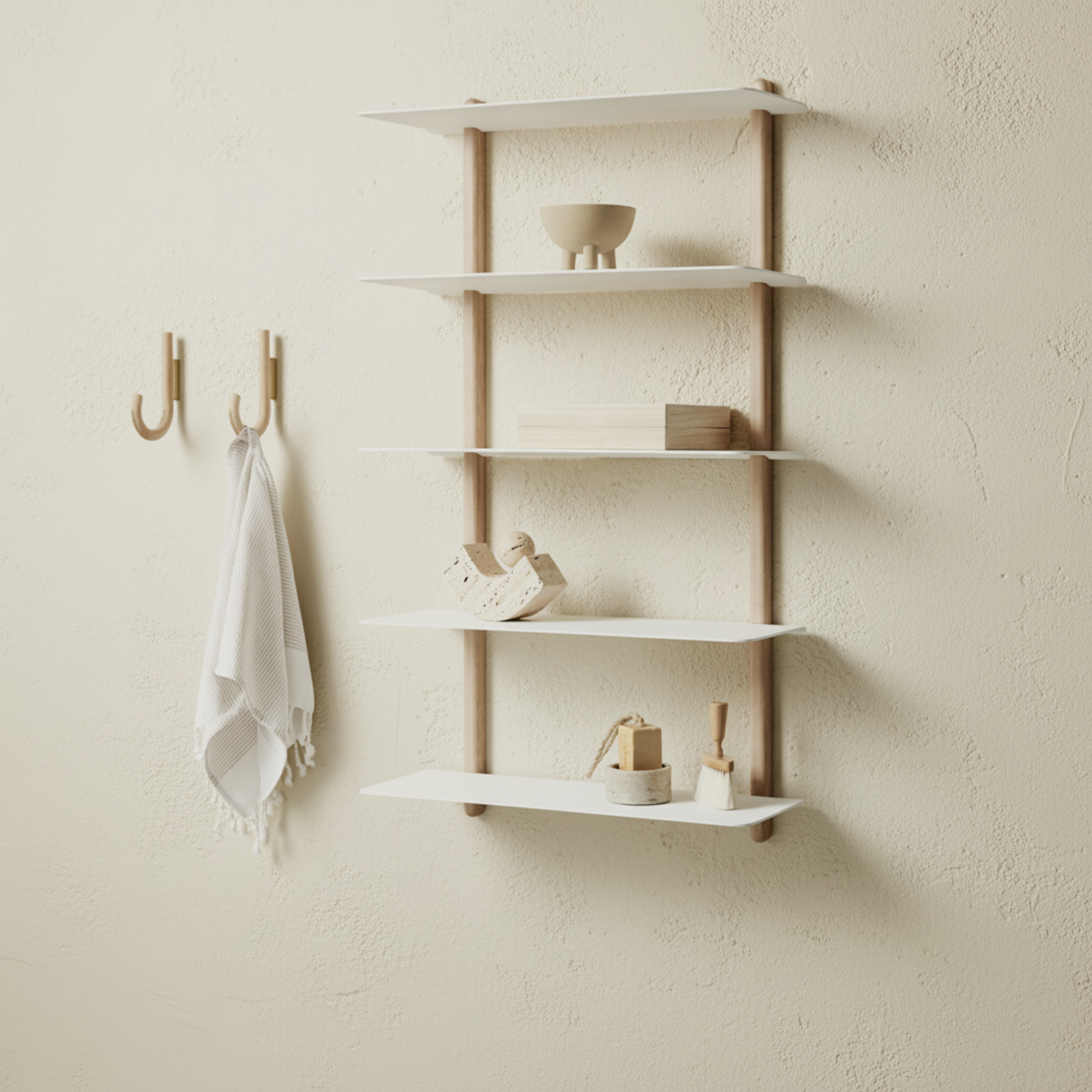 Studio Nordhaven - Wholesale Wall Mounted Shelf - NIVO Shelf Small E - light oak/white2