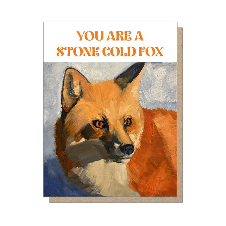 Stone Cold Fox Card for wholesale by Guttersnipe Press Greetings