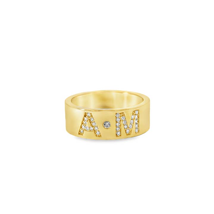 Pave Initials Ring for wholesale by Shop Alexandra Madison