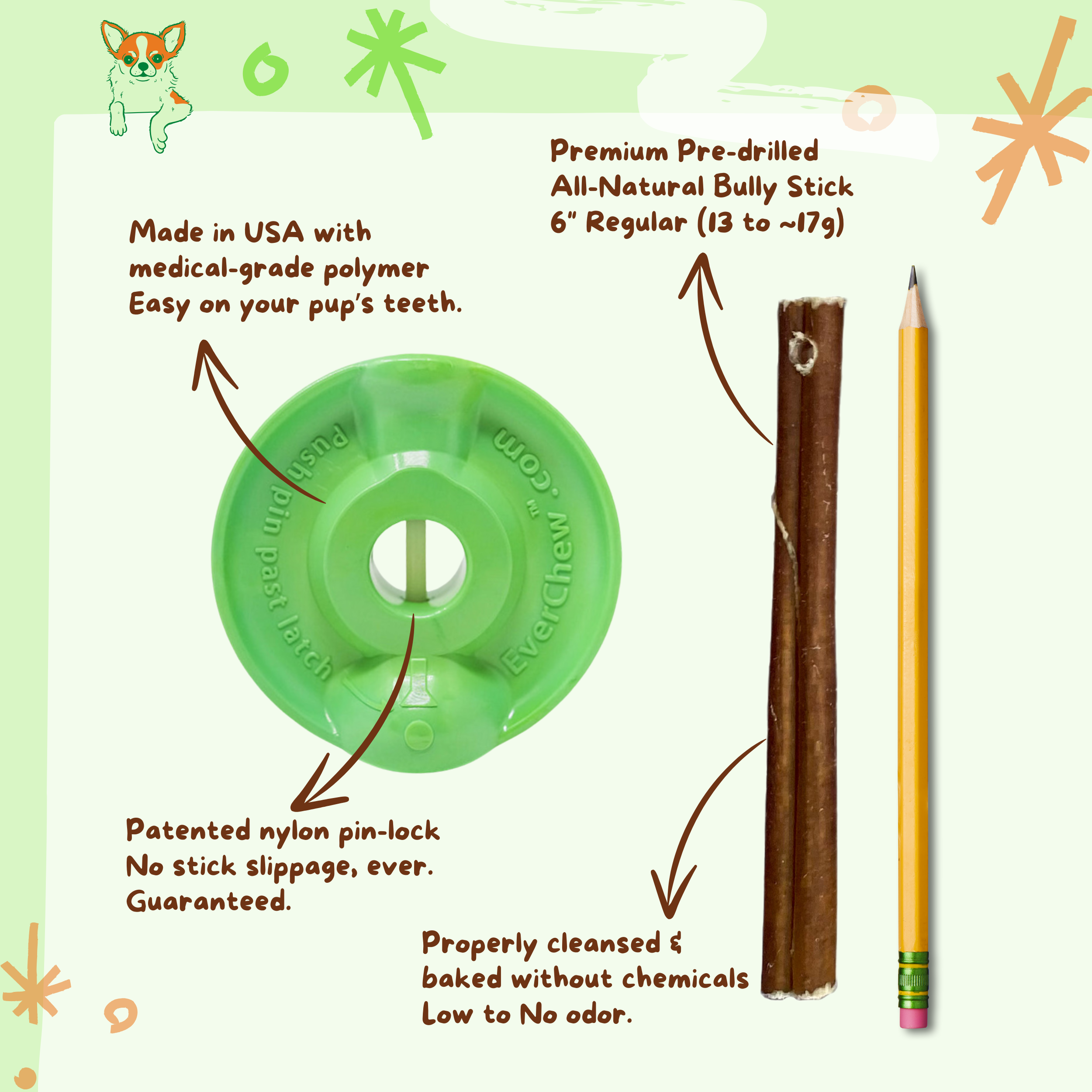 EverChew - Wholesale Pet Chew Toy - Dog - RETAIL - EverChew Bully Stick Holder Starter Packs (Singles & Cases)5