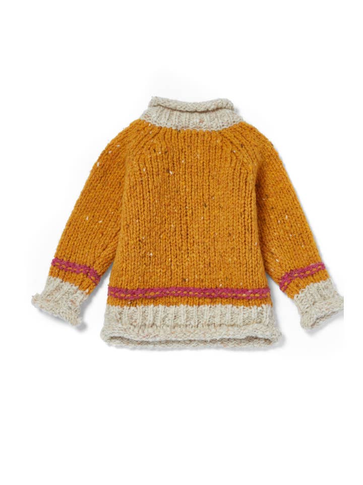 Aran Woollen Mills - Wholesale Knit Sweater - Baby - Gealach Baby Roll Neck Crew - Starlight3