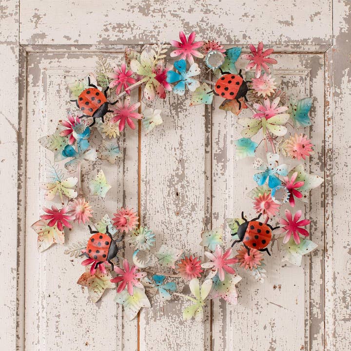 Wreath - Bugs And Botanicals Metal (Pc) for wholesale by Audrey's Home & Gift