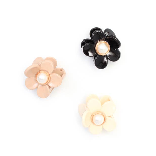 Inca UK - Wholesale Hair Clip - Women's - Card of 2 flower shaped clamps 3cm1