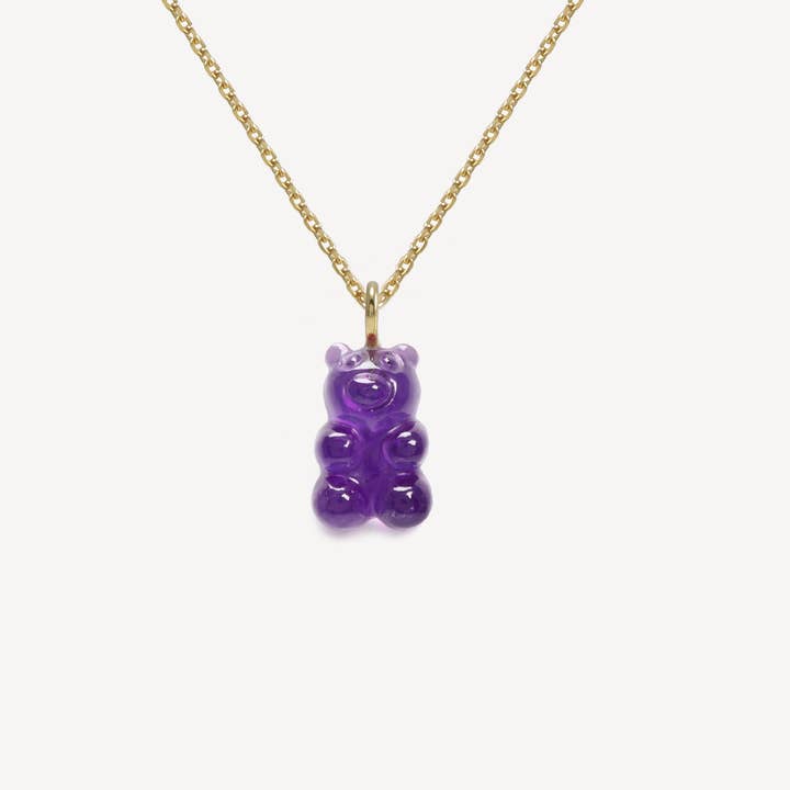 Amethyst Gummy Bear Necklace for wholesale by HYE JANE