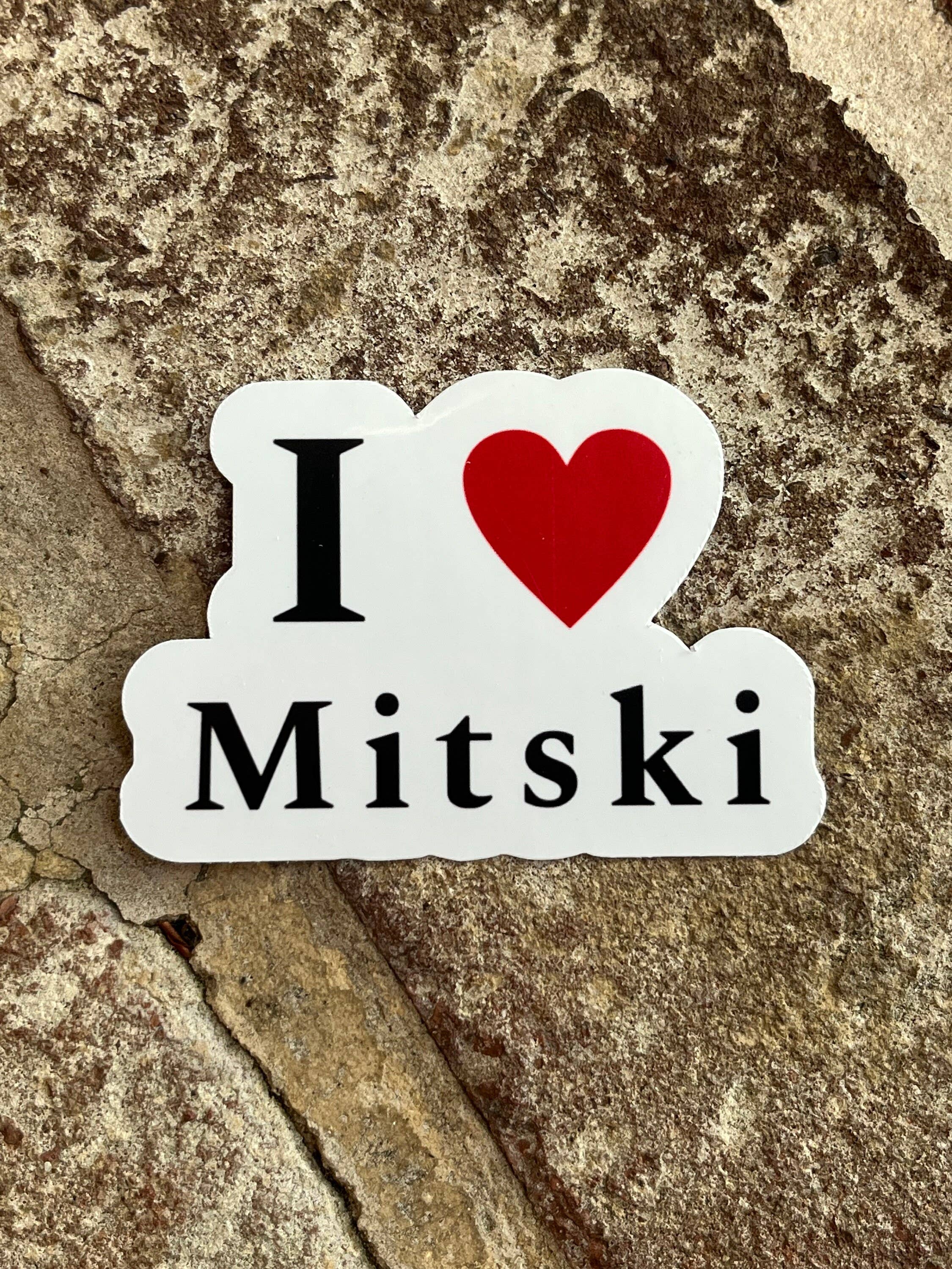 Literary by Ava - Vendita all'ingrosso Adesivo - Adoro l'adesivo ritagliato a bacio di Mitski Glitter o Matte1