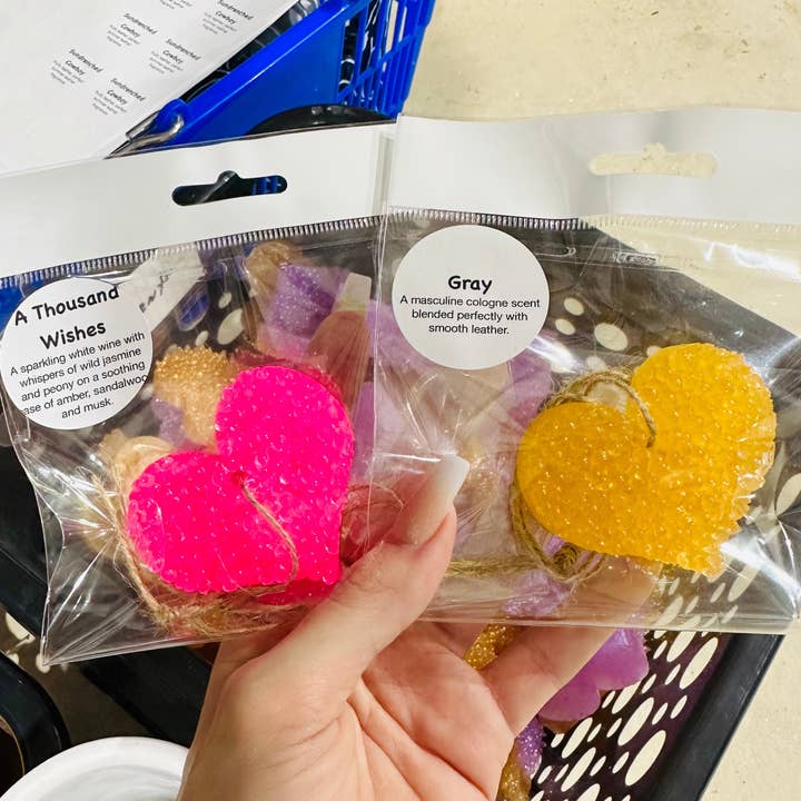 **Custom** Mini Heart Car Freshie for wholesale by Southern Creek Wholesale