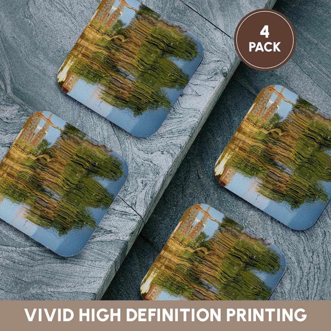 3dRose - Wholesale Coasters - 3dRose, Image of Pony Tail Palms Reflect In Water, Coaster12