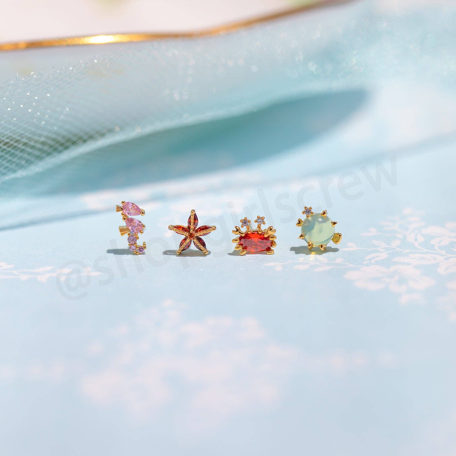 Girls Crew - Wholesale Jewelry Set - Under the Sea Stud Set10