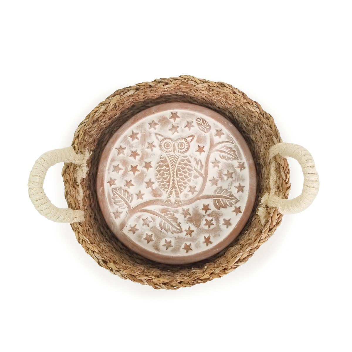 KORISSA - Wholesale Baking Dish - Handmade Bread Warmer & Wicker Basket - Owl Round4