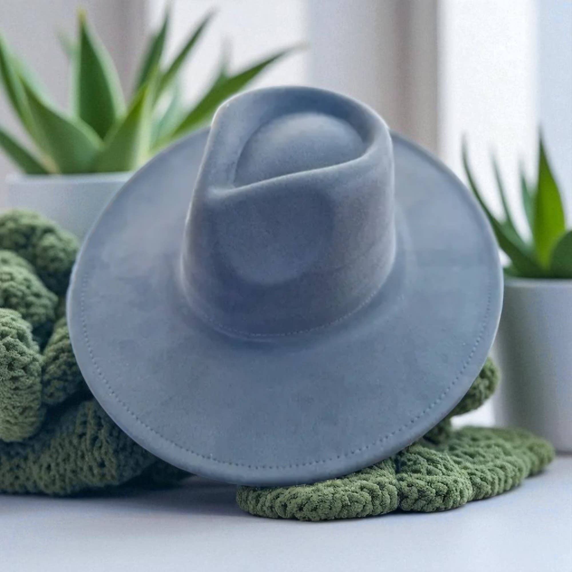 One and Only Accessories - Wholesale Fedora - Women's - Vegan Suede Wide Brim Rancher Hat  8
