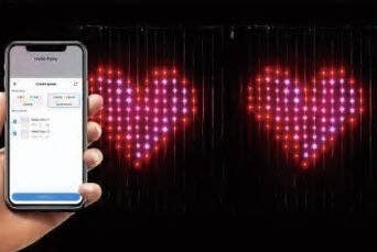 Seasonal LLC - Wholesale String Lights - Vivvi App-Based Customizable, Color-Changing Indoor/Outdoor Curtain Lights, 6ft x 6ft5