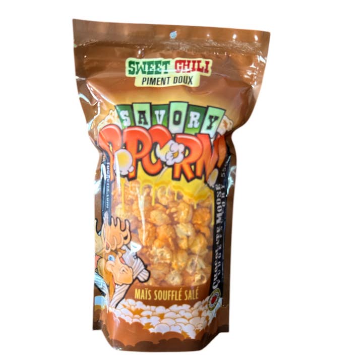 Chocolate Moose Fudge Factory - Wholesale Popcorn - NEW Savory Popcorn - SWEET CHILLI