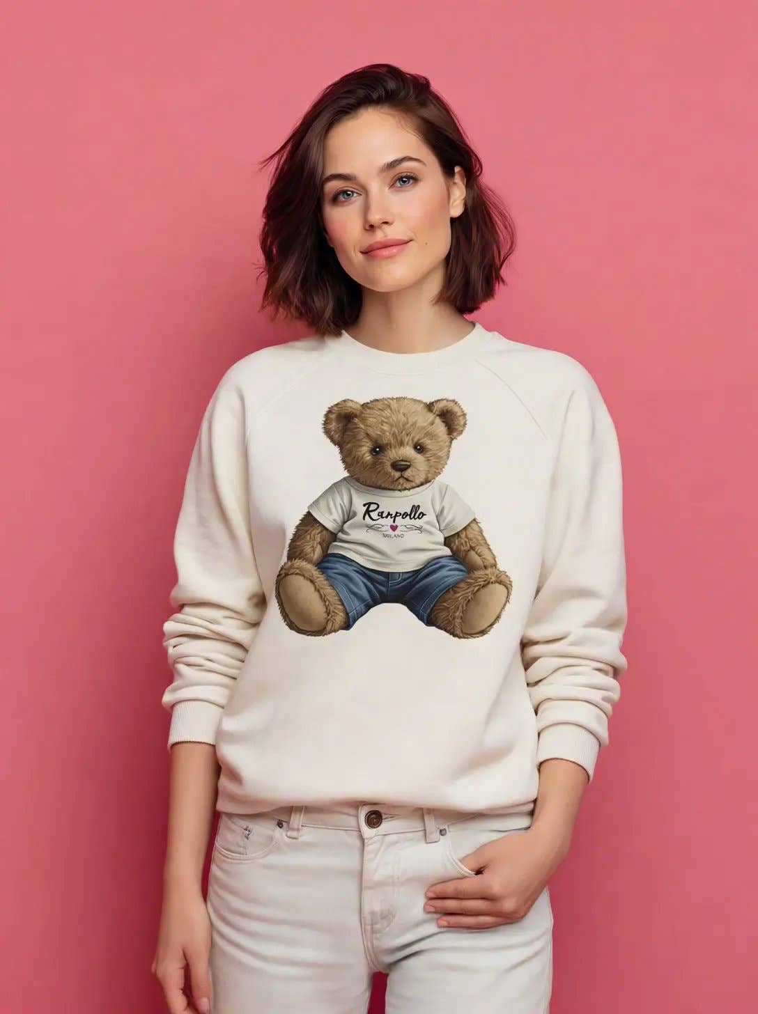 RANPOLLO MILANO - Wholesale Graphic Sweatshirt - Women's - FP BEAR1