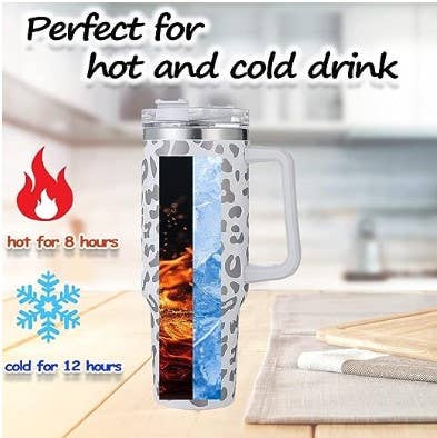 JAC Wholesale - Wholesale Insulated Mug/Tumbler - Boho Floral 40oz Tumbler with Handle1