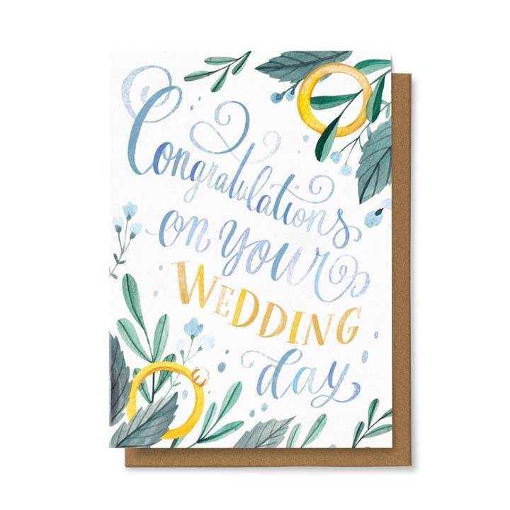 Gefeliciteerd met je trouwdagkaart 4X6 voor wholesale door Chaukiss