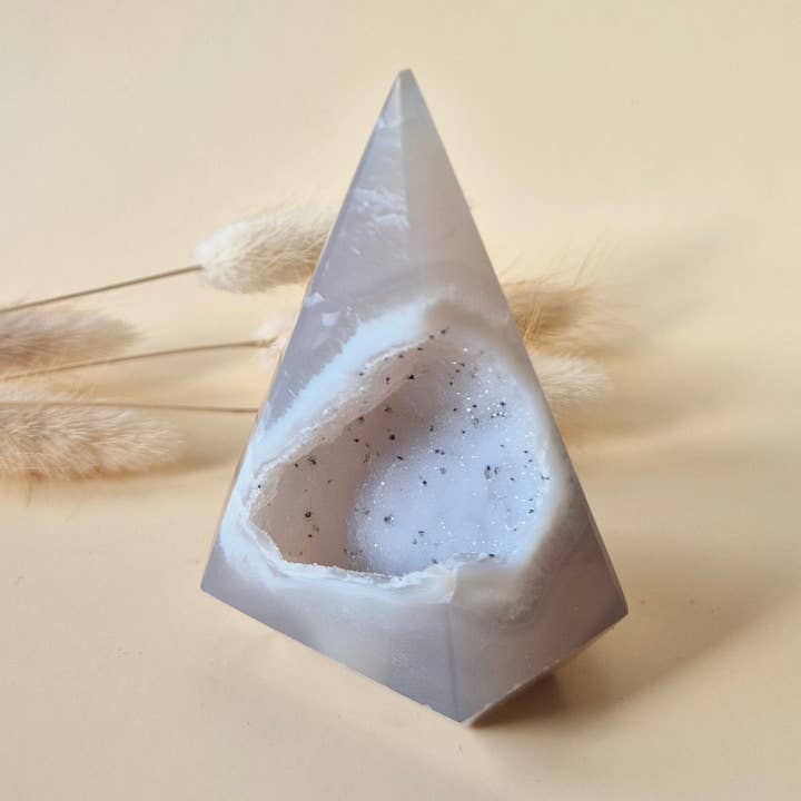 Druzy Agate Gris Diamant Pierre Précieuse Debout Cristal - #8 127g pour la vente par Moonlight Gemstones