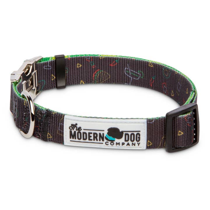 Retro Taco Tuesday Collar for wholesale by The Modern Dog Company