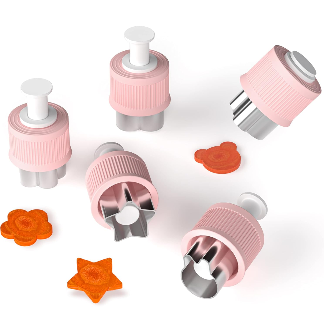 Mum Made Yum – wholesale Köksverktyg/-pryl – Frukt- och grönsaksskivare (med tryckare) - 9-delars set3